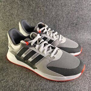 Adidas Run 90S Men’s US 11.5 Gray Solar Red EE9871 Cloudfoam Suade Upper